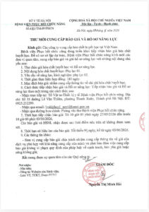 THƯ MỜI CUNG CẤP BÁO GIÁ VÀ HỒ SƠ NĂNG LỰC
