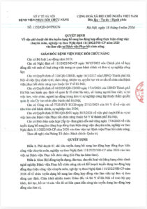 QUYẾT ĐỊNH Về việc phê duyệt chỉ tiêu tuyển dụng bổ sung lao động hợp đồng thực hiện công việc chuyên môn, nghiệp vụ theo Nghị định 111/2022/NĐ-CP năm 2026 vào làm việc tại Bệnh viện Phục hồi chức năng
