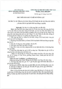 THƯ MỜI BÁO GIÁ VÀ HỒ SƠ NĂNG LỰC